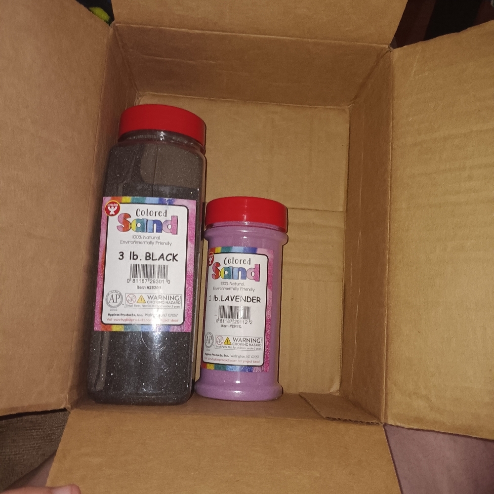 Colored Sand Set - Black and Lavender